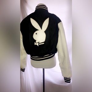 RARE playboy leather jacket reversible